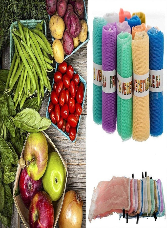 FRESHWIND Fresh-Wind Reusable Mesh Fridge Bags for Multipurpose Storage of Fruits & Vegetables (Pack of 6) - Image 4